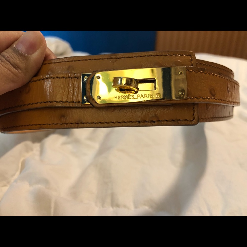 Hermes Ostrich Kelly Belt